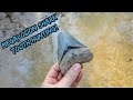 Florida Megalodon Shark Tooth Hunting | I found a HUGE Blue Megalodon Tooth!