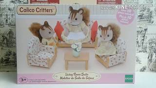 Calico Critters-Sylvanian Families Living Room Suite unboxing