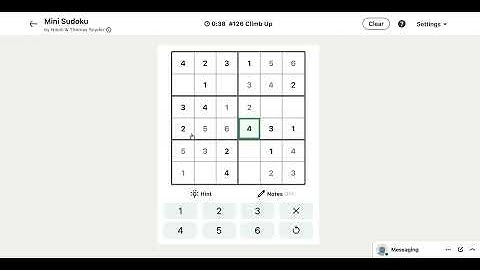 LinkedIn Mini Sudoku Answer Today #126 Climb Up #sudoku