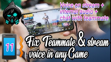 talk to teammate while streaming || fix voice chat in Android 11