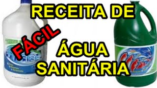 Receita de Ãgua SanitÃ¡ria bem FÃ¡cil Pra fazer em Casa