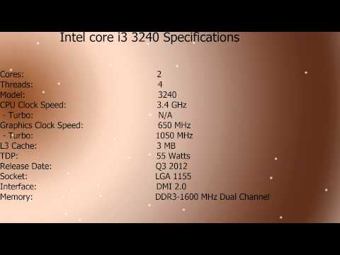 Intel Core i3 3240 Specifications