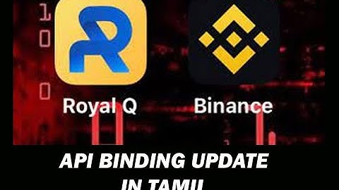 royal Q api management key update  to binance information | api management key update