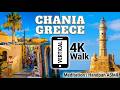 Exploring Chania Old Town 🏛️ | Midday Gold: 4K Immersive Tour (Crete)