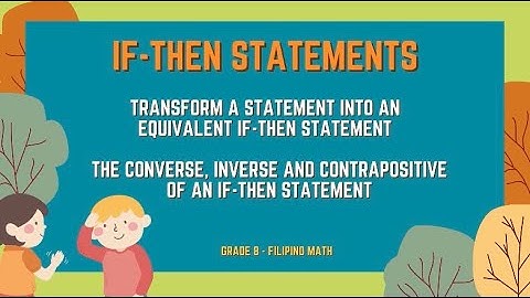 If Then Statements | Converse, Inverse, Contrapositive