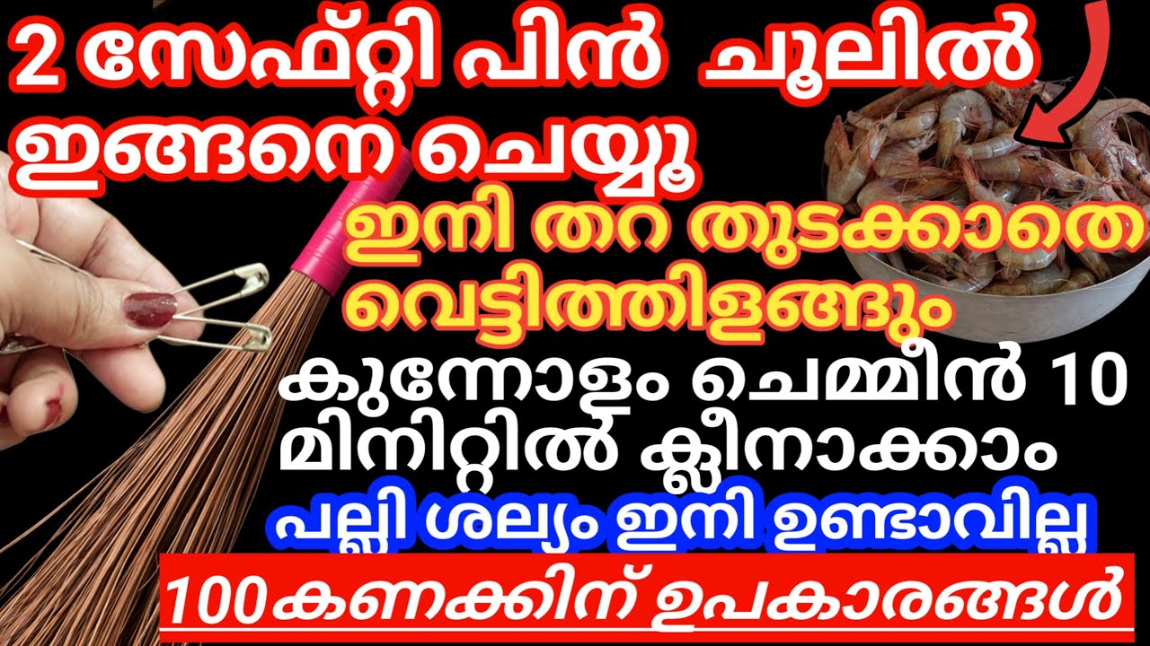 SafetyPin ഉണ്ടെങ്കിൽ| തുടക്കാതെ തറവൃത്തിയാക്കാം|10 മിനിറ്റിൽ ചെമ്മീൻ ക്ലീൻ ചെയ്യാം|കുറെ ഉപകാരങ്ങൾ