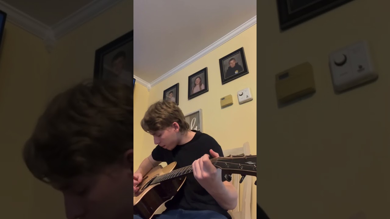 Folsom prison blues acoustic guitar solo cover #shorts