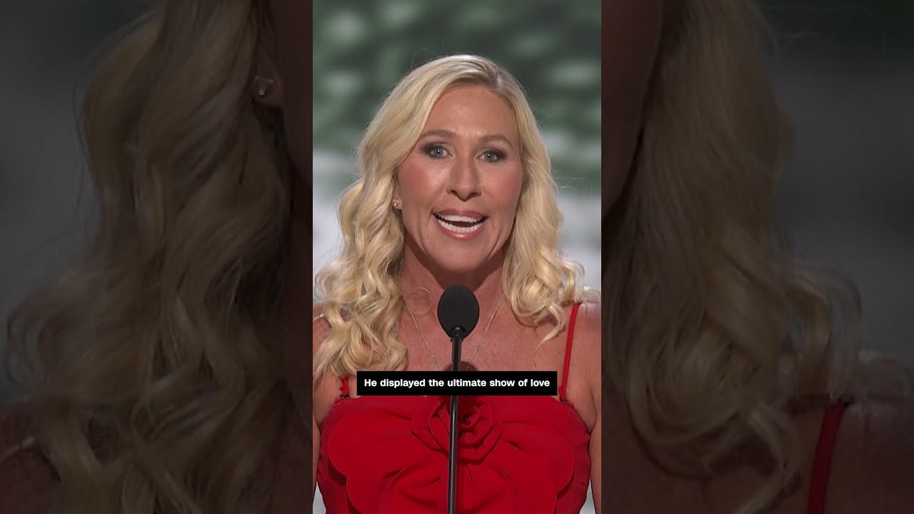 GOP Rep. Marjorie Taylor Greene speaks at the RNC