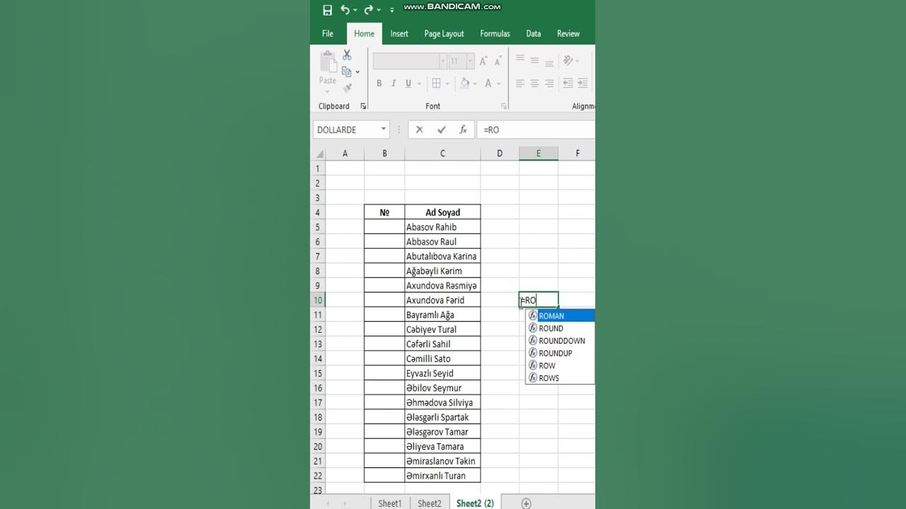 Excel numbering rows s ralama youtube