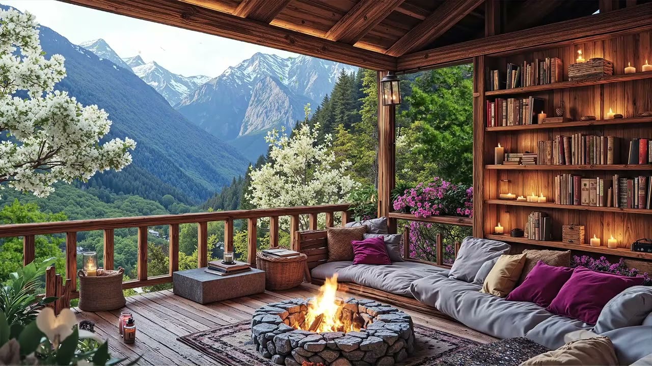 Spring Cabin Jazz 🌸 Cozy Smooth Jazz Music for Relaxing, Study, Reading & Peaceful Mornings