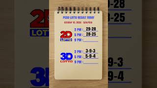Lotto Result Today 5pm Draw October 10, 2026 PCSO #lotto #lottoresulttoday #5pmlottoresult