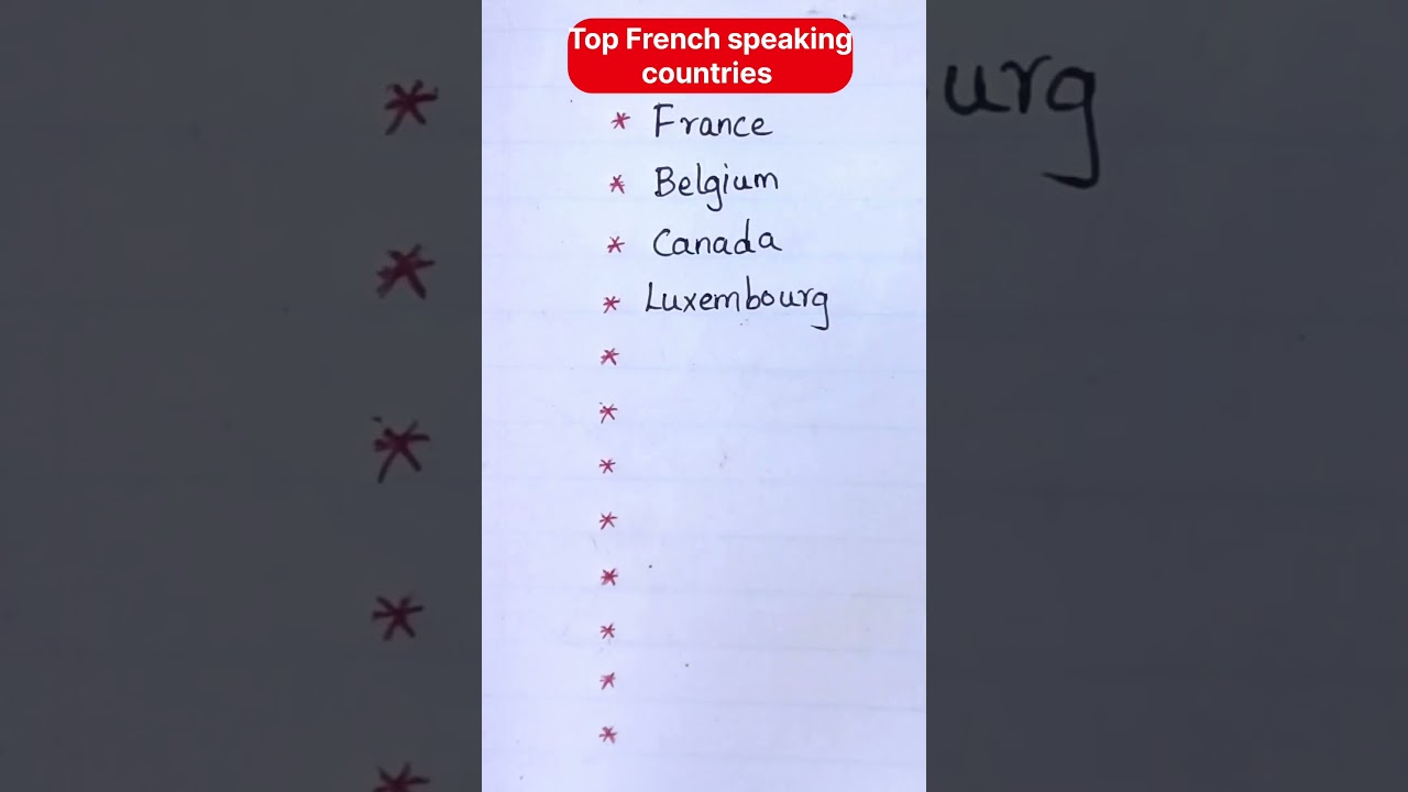 Top French speaking countries / 