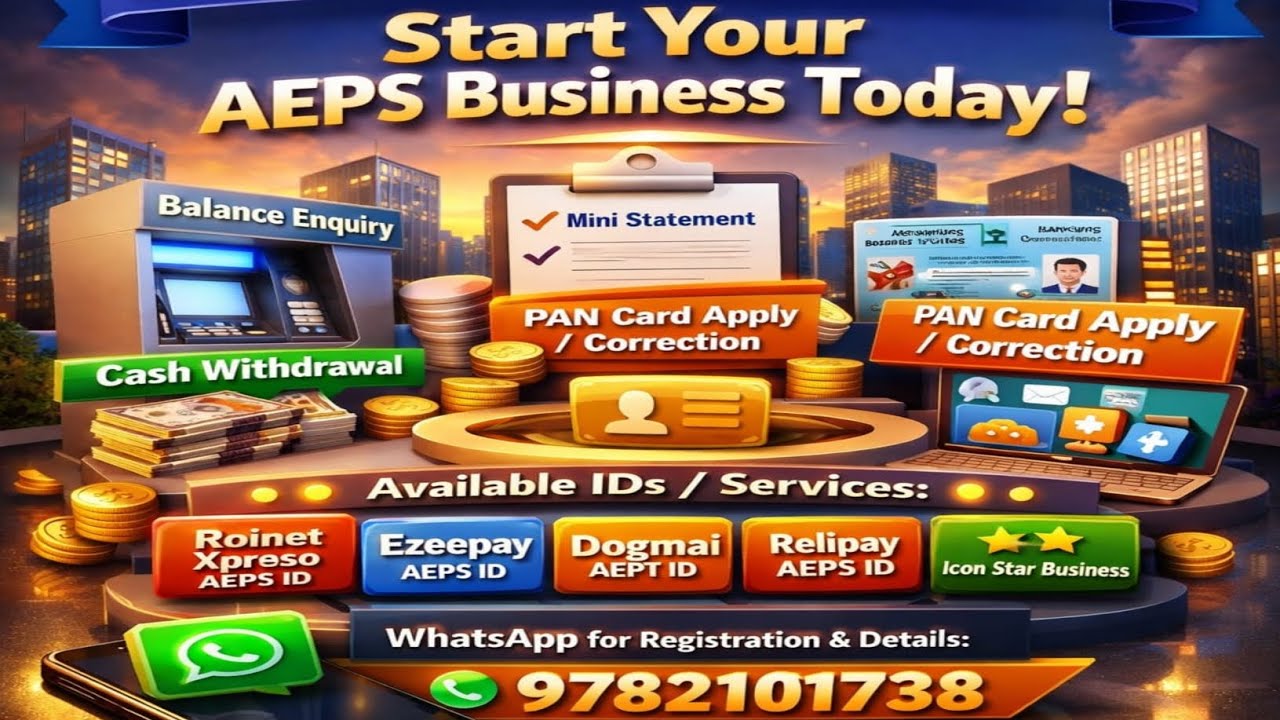 AEPS Retailer Free ID Registration | Paynearby & spice money Free Distributor ID 2025 