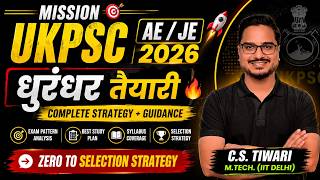 🚀 UKPSC AE &amp; JE 2026 – Complete Strategy to Crack in First Attempt