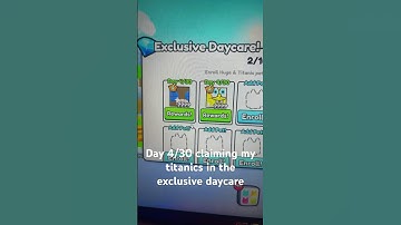 Day 4/30 Claiming the EXCLUSIVE daycare in Pet Simulator 99 #tiktok #roblox #petsimulator #ps99