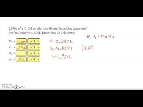 Dilution Preparation Problems
