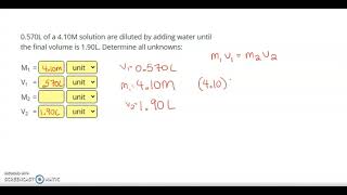 Dilution Preparation Problems