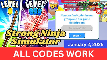 *ALL Codes Work* Strong Ninja Simulator ROBLOX, January 2, 2025