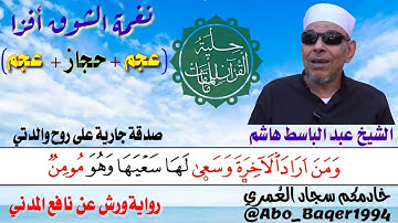 مقطع روووعة للشيخ عبد الباسط هاشم (مقام شوق أفزا (عجم+حجاز+عجم)) التلاوة كاملة 👇👇👇