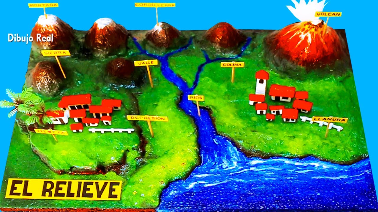 COMO HACER MAQUETA FORMAS DE RELIEVE FACIL Y BONITO - YouTube