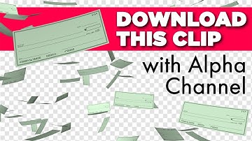 Blank Checks Make More Money Video Clip Alpha Channel Matte Transparent Background