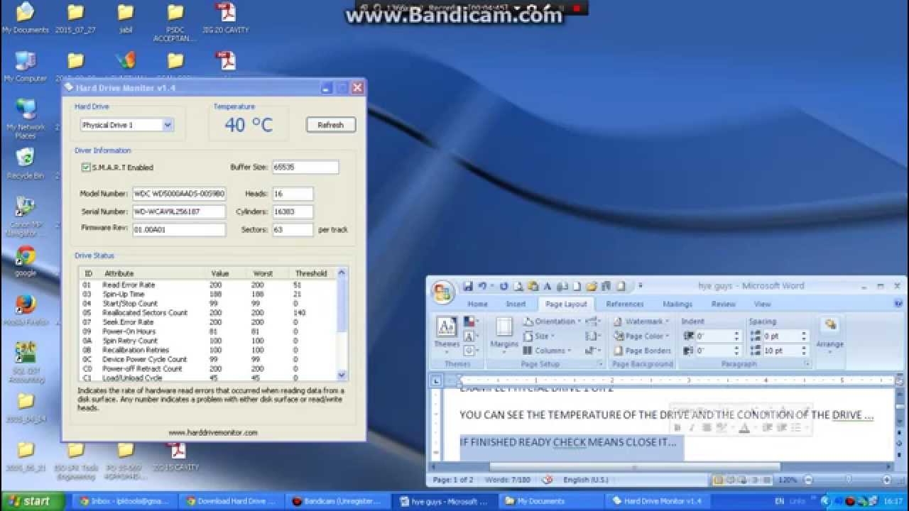 How to install and How to use hard drive monitor