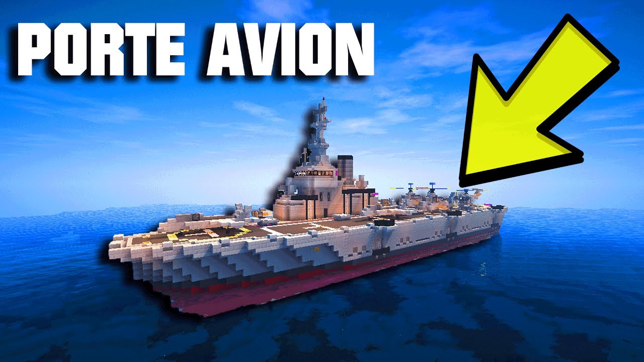 UN PORTE AVION DE GUERRE ULTRA RÉALISTE DANS MINECRAFT ! - YouTube