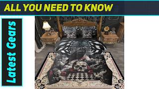 Erose Bridal Crow Queen Gothic Skull Bedding: Amazing Halloween Transformation!