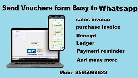 WhatsApp from BUSY accounting software - Hindi #SSEBUSY