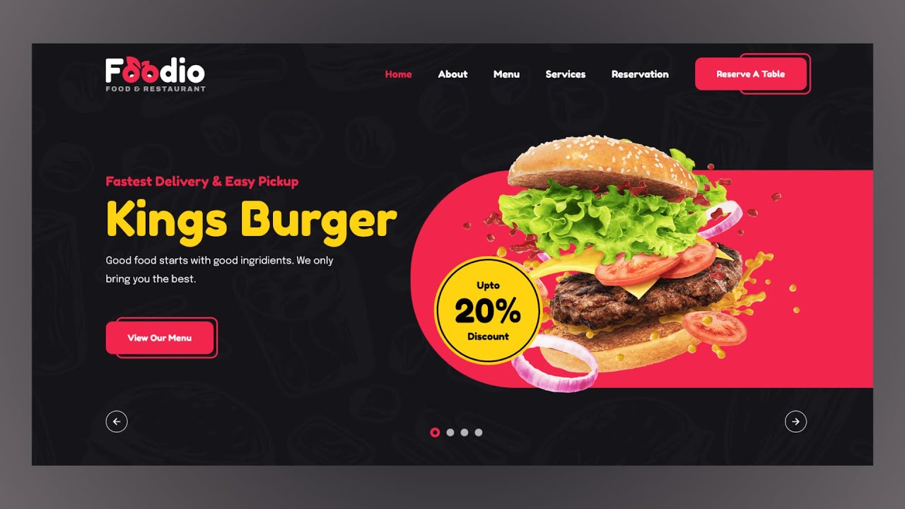 Create a Responsive Restaurant Website using HTML CSS & JavaScript - Part 2