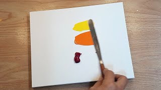 Easy acrylic Abstract painting /step by step/painting on canvas/ For Beginners/