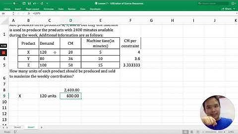 Relevant Costing Pt 6 - Utilization of Scarce Resources