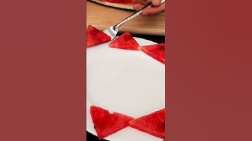 Đĩa trái cây tráng miệng dưa hấu và mít trang trí đẹp như mơ l hồng nhanh võ DIY #shorts