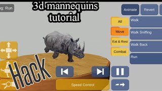 Unlocked all animations skins and movement | 3D mannequins | demo tutorial