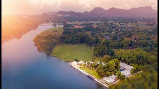 High Angle View Tubtim Siam River Kwai Resort