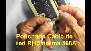 Ponchado Cable de red Rj45 norma 568A by SERVICIOS TECNICOS EN SISTEMAS 84 views 5 months ago 9 minutes, 4 seconds