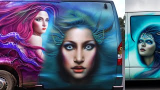 Stable Diffusion AI art Slide Show Airbrushed VANS!