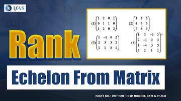 Rank- Echelon Form of Matrix