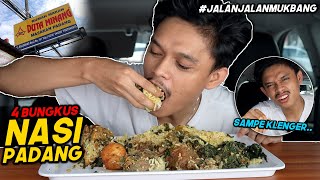 MAKAN SIANG 4 BUNGKUS NASI PADANG! SAMPE KLENGER!!!😱