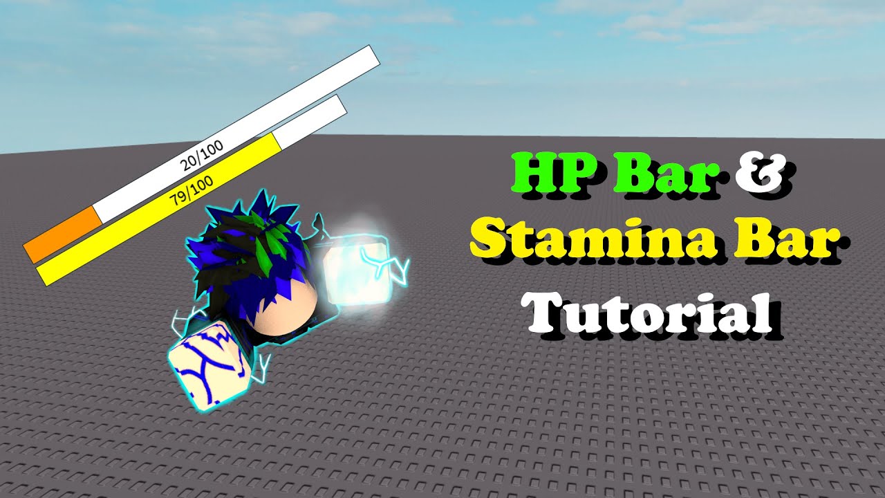 How To Make A Fully Working Hp And Stamina Bar Youtube - health and stamina guis in roblox