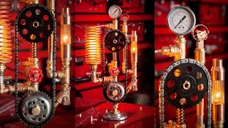 Steampunk DIY Industrial Pipe Lamp #7