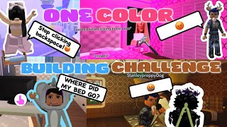 ONE COLOR BUILDING CHALLENGE *choatic* (Roblox)