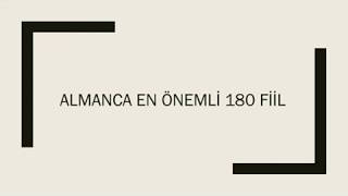 Almanca En Önemli 180 Fiil, Almanca Cümleler, Almanca Fiiller, A1 Almanca, Pratik Almanca