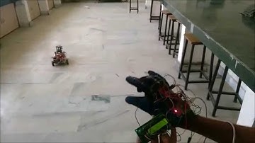 Hand glove operated robot using Arduino