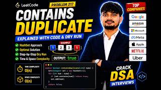 Contains Duplicate Leetcode  217 Problem Explanation with Code
