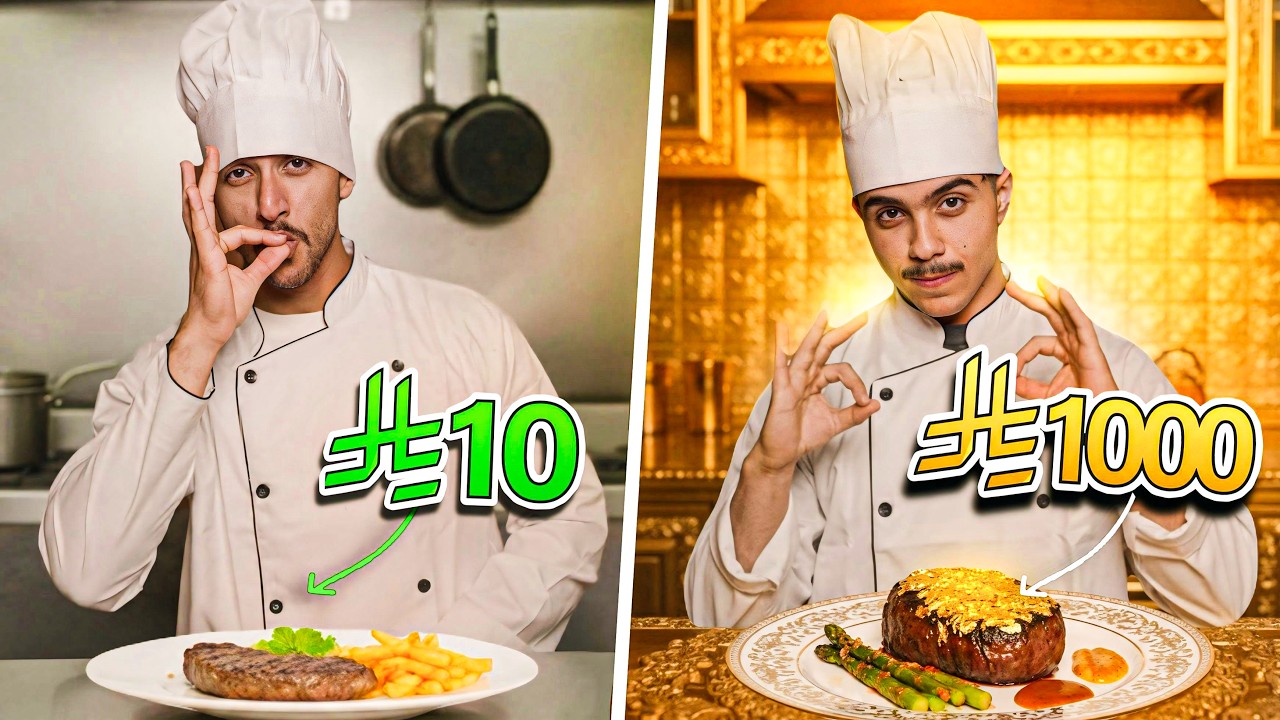 تحدي طبخ المعضلين! 10 ريال ضد 100 ريال 🍳