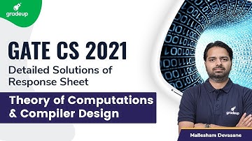 #GATE2021​ CSE Response Sheet Out!! TOC & Compiler Design live Discussion by Mallesham sir