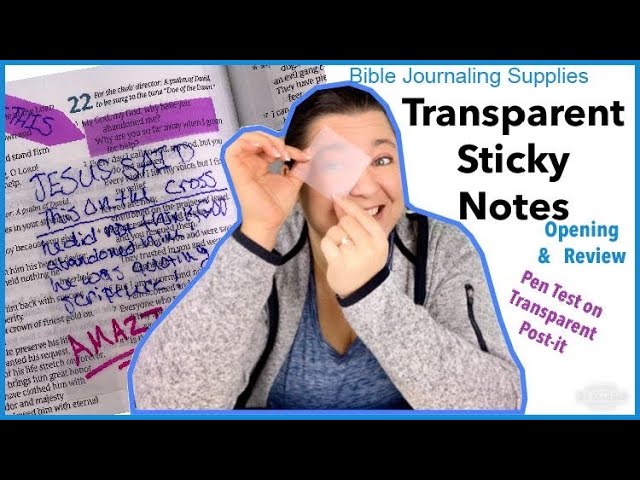 Transparent Sticky Notes Bible Journaling 