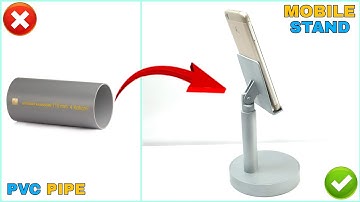 How To Make Mobile Stand at Home from pvc pipe | Foldable Smartphone Holder