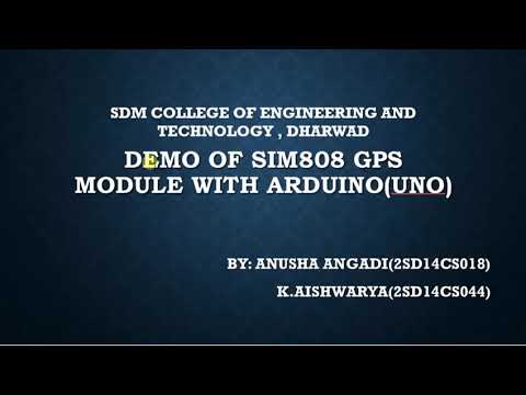 Demo on Sim808 GPS MOdule with Arduino uno